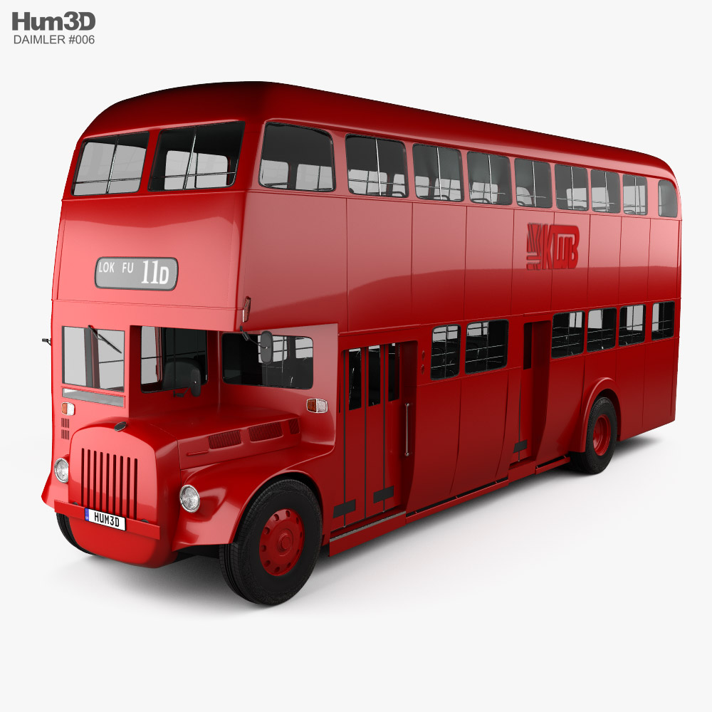Daimler E Double-Decker Bus 1965 3D model