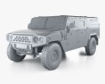 Kia KLTV K151 Bulletproof Command Center 2016 3d model clay render
