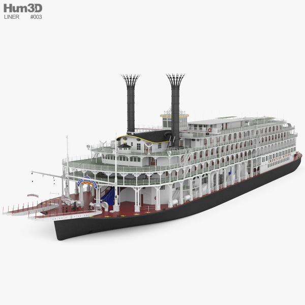 Steamboat American Queen 3D model