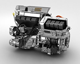 Toyota Hybrid Engine 3D model